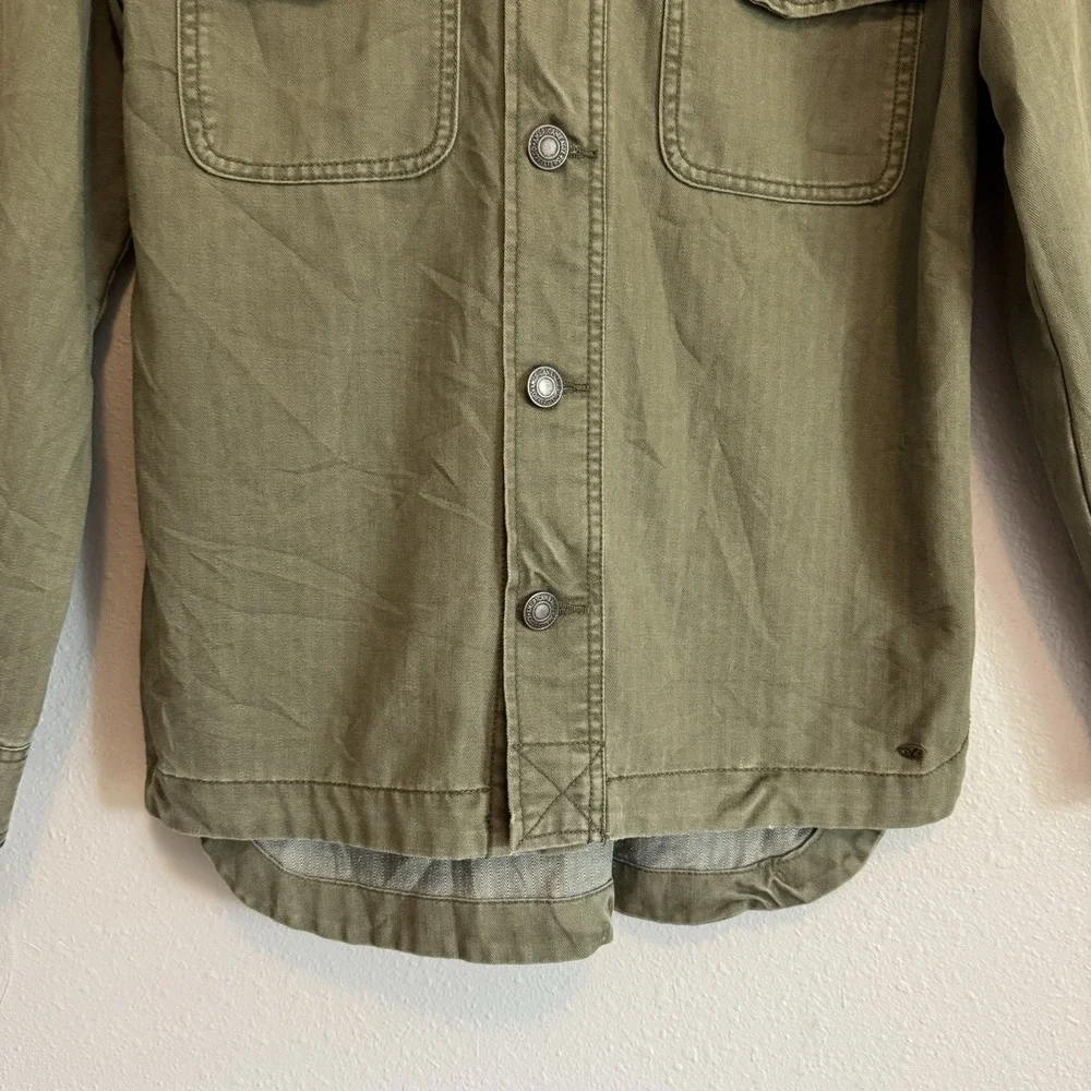 American Eagle  Military Utility Jacket Herringbone Hooded‎ Patch XS Gorpcore